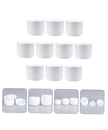FRCOLOR 20 Pcs Cosmetic Lotion Bottles & Makeup Brushes - Portable Cream Boxes for Travel - Multifunctional White Ointment Containers - Buy Online on SooperMarket.com