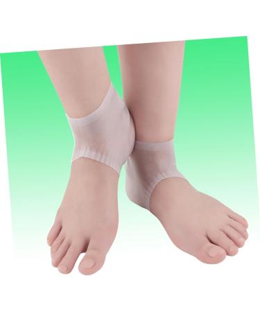 Healeved 1 Pair Foot Care Protector for Men Women Silicone Socks Moisturizing Socks Shoe Insole Shoe Filler Breathable Socks Gelt Shoe Inserts Silicone Gel Socks Heel White medium - Buy Online on SooperMarket.com