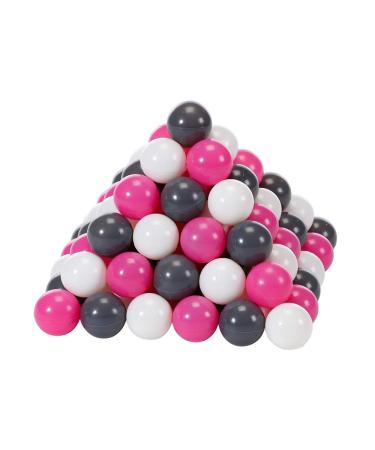 KNORRTOYS.COM 56757 Knorrtoys 56757-Ball set approx. 6 cm-100 cream/grey/rose balls