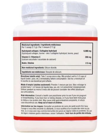 Youtheory Collagen Powder with Vitamin C and Biotin Hydrolyzed Formula for Optimal Absorption Skin Hair Nails and Joint Support Unflavoured 231 g - Buy Online on SooperMarket.com