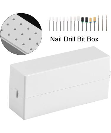 Nail Drill Bit Box 30 Holes Dustproof Drill Bit Case Holes Nail Art Drill Grinding Head Bit Display Storage Box Rack Manicure Tool Suitable for Professional Use or Home Use - Buy Online on SooperMarket.com