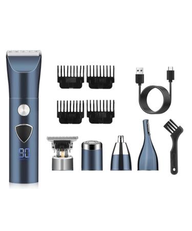 Beard Trimmer for Men Electric Hair Clipper Cordless Mens Grooming 5 in 1 Kit Hair Trimmer & Mustache Trimmer & Nose Easy Install Easy to Use