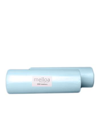 Melloa refill film compatible with Tomme Tipee Sangenic Tec Simplee Twist & Click for refill cassettes (blue 400m) 20 pieces (2 -pack) without paper tube blue