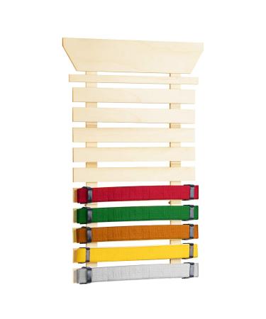 Aship Karate Belt Rack Martial Arts Belt Display Wooden Holder DIY Personalized - 10Level 10 Level