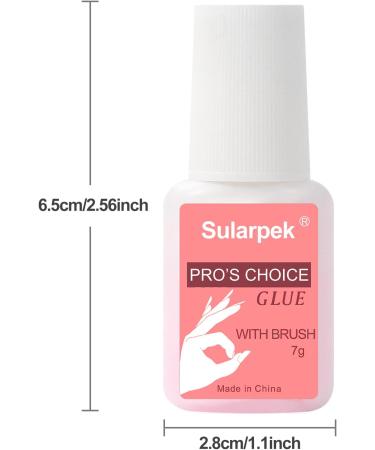 Sularpek 4 PCS Nail Glue - Extra Strong Brush-On Gel for False Nails & Manicures - Buy Online on SooperMarket.com