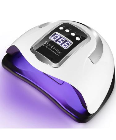 UV LED lamp for gel nails 280W 66LEDS nail lamp Professional fast nail dryer with 4 timer LCD display and smart sensor for finger toenails and for all gel nail polish Shellac Nail Dryer-X1 x11