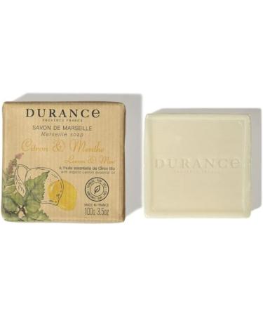 Durance Solid Marseille Soap With Organic Lemon Essential Oil 100g Enriched With Olive Oil & Red Rice Extract Paraben-Free Solid Soap For All Skin Types - Buy Online on SooperMarket.com