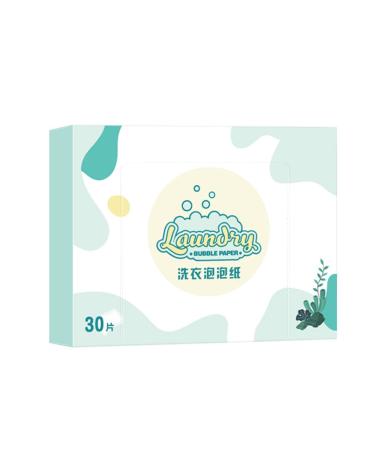 30Loads Laundry Paper Travel Pack Easy Dissolve Deep Cleaning Wash Sheets Lightweight Laundry Tablets for Home Dorm Camping College L 1 Pack 1 Pack L