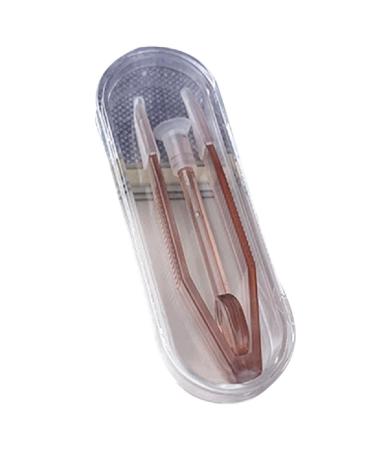 WOEDPEZ Tool set for inserting and removing contact lenses with shovels parties outdoor activities Accessories Household needs contact lenses carrying bag brown