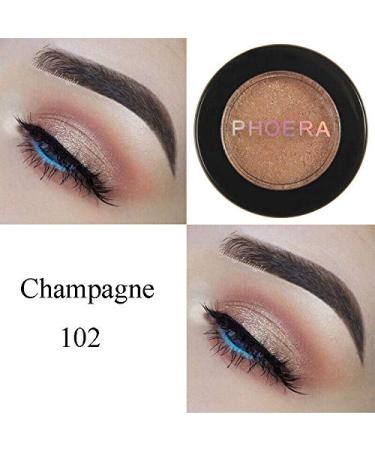Phoera Cream to Powder Waterproof Glitter Eyeshadow Palette - Champagne - Buy Online on SooperMarket.com