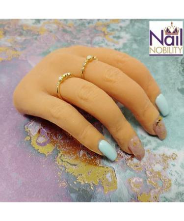 Silicone Practice Half Hand for Acrylic Nails by Nail Nobility - Ideal for Nail Techs - Flexible, Reusable, Realistic Design - Buy Online on SooperMarket.com