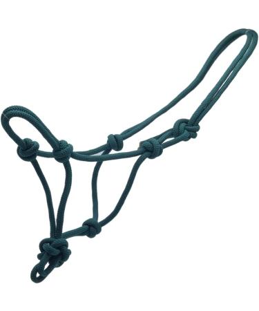 Horse Rope Halter Stiff Polyester Training Halter With Matching Lead Rope For Horses Multiple (Shetland Bottle Green) Shetland Bottle Green - Buy Online on SooperMarket.com