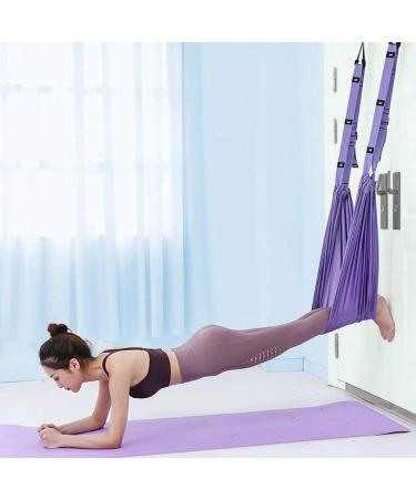 Yogagurt Stretch Band Premium Polyester Cotton Yoga Belt for Inversion Stretching Flexibility Training & Pilates Purple 1 Piece - Buy Online on SooperMarket.com