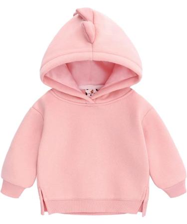 Famuka Little Kids Dinosaur Hoodie | Toddler Boy Girl Sweatshirt 24 Months Pink - Unisex Casual Top - Buy Online on SooperMarket.com