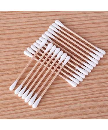 Toruiwa Double-Ended Cotton Swabs - Wooden Sticks for Makeup Removal Ear Cleaning & Wound Care - 100 Pieces - 8.5 x 2 x 7 cm - International Shipping Available - Buy Online on SooperMarket.com