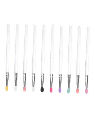 WOONEKY 10pcs Eye Shadow Brush Practical Makeup Brush Blending Eyeshadow Brush Face Wand Plastic Handle