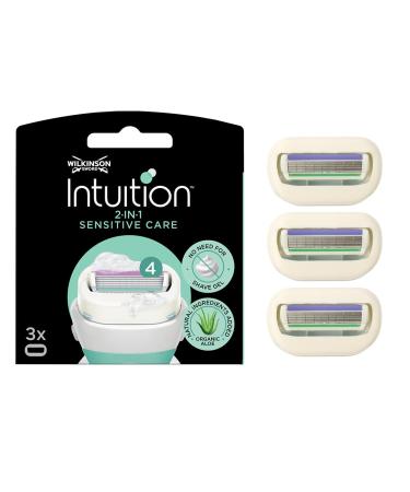 WILKINSON SWORD - Intuition Sensitive Care For Women | No Shave Gel Needed | Pack of 3 Razor Blade Refills