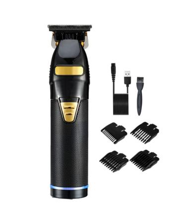 Hair Clippers metal beard trimmer USB Rechargeable Electric Beard Trimmer Barbers Hair Grooming Kit Black