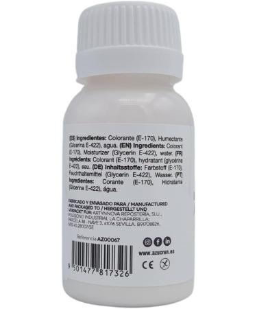 Azucren White Food Colouring Gel Excellent Whitener for Buttercream Fondant Sugar and Chocolate Gluten-Free 60g - Buy Online on SooperMarket.com