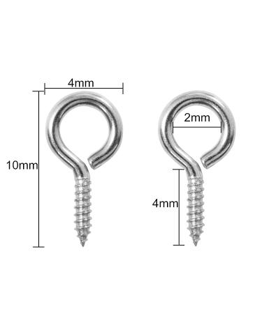 500 Pcs Small Stainless Steel Screw Eye Pins for DIY Jewelry Making - Buy Online on SooperMarket.com