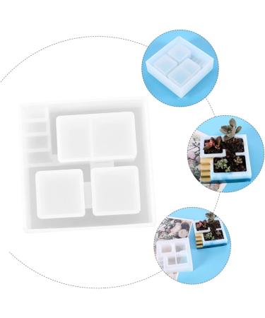 Operitacx 3pcs Box Pot Mold Silicone Molds Gypsum Resin Pot Pot Making Mold Epoxy Resin Crystal Whitex3pcs 10.6X10.6X3.3CMx3pcs - Buy Online on SooperMarket.com