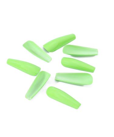Brishow Light Green Artificial Long False Acrylic Nails - 24pcs Full Cover Press-On Nails for Women & Girls - Buy Online on SooperMarket.com