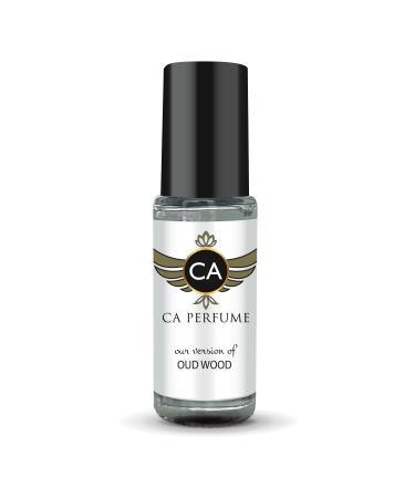 CA Perfume Impression of Tom F Oud Wood For Men Replica Fragrance Body Oil Dupes Alcohol-Free Essential Aromatherapy Sample Travel Size Concentrated Long Lasting Attar Roll-On 0.14 Fl Oz/4ml-X1
