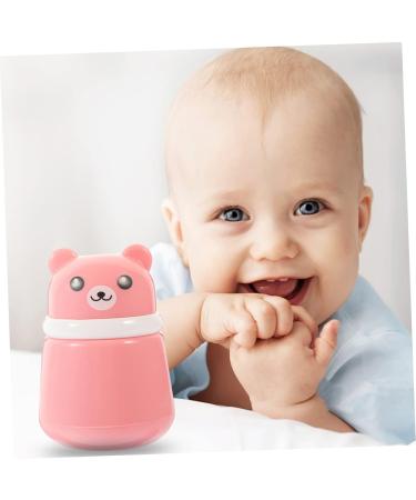 Beavorty 6-Piece Baby Powder Puff Set with Storage Bottle | Travel-Friendly Kit for Newborns | Loose Powder Sponge Container | Pink, 10x7CM - Buy Online on SooperMarket.com