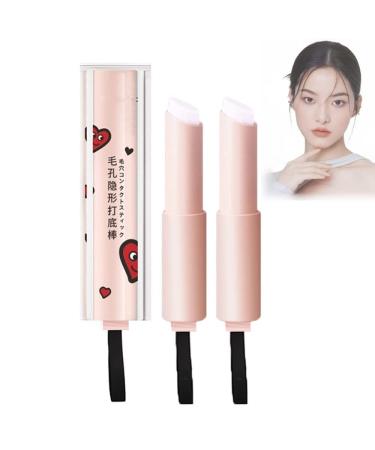 2023 New Magical Pore Eraser Waterproof Face Primer Stick Invisible Pore Primer Stick Hydrating Primer Face Shimmer Stick Matte Priming Makeup Blur Stick (2pcs)