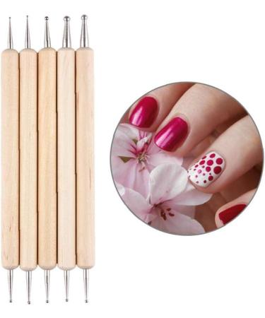 PiniceCore 5pcs 2 Way Wooden Dotting Pen Set - Marbleizing & Nail Art Tools Kit for Perfect Designs | International Shipping Available - Buy Online on SooperMarket.com
