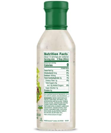 Walden Farms Ranch Dressing 12 oz - Sugar Free, Non-GMO, 0g Net Carbs - 2 Pack 12 Fl Oz Bottle - Fresh & Delicious Salad Topping - Buy Online on SooperMarket.com