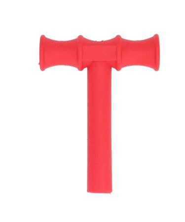 Sensory Chewing Oral Motor Skills Tool for Speech Training T-shaped Chewing Tube Chewing Tubes for and Adults (8 X 6 cm) Red