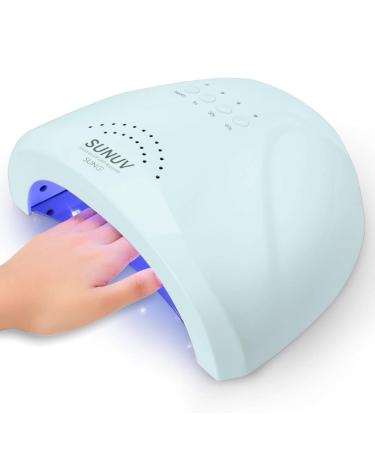 SUNUV 48W Nail Dryer UV Light for Gel Nail Polish Professional UV LED Lamp with 3 Timer Settings Nail Art Tools Auto Sensor SUNone Blue