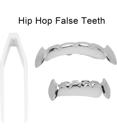 Shop Hip-Hop Teeth Set | Reusable Silver Costume Accessories for Men & Women - Perfect for Halloween & Parties! - Buy Online on SooperMarket.com