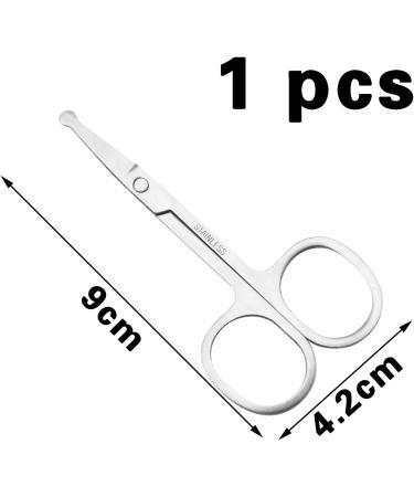 Bartscher Men's Nasal & Ear Hair Scissors - Rounded Tip Stainless Steel Grooming Tool - Buy Online on SooperMarket.com
