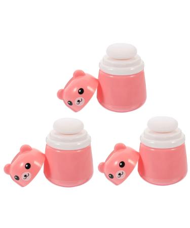 Minkissy 9-Piece Baby Powder Puff Kit and Storage Dispenser Set - Pink Sponge Puffs for Travel and Home Use - Buy Online on SooperMarket.com