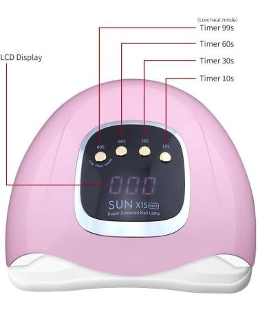 Pink Lady Nail Dryer Lamp - WY8 Sun X15 Max 280W High Power, Fast Curing UV LED Ice Lamp for Gel Polish and Nail Art - Buy Online on SooperMarket.com
