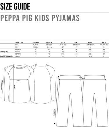Peppa Pig Christmas Family Pyjamas Set | Festive PJs for Women, Men, Baby & Kids | Christmas Eve Box Gift | 18-24 Months Girls - Buy Online on SooperMarket.com