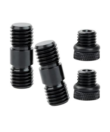 M12 Thread Rod Cap Plug 15mm Rod Rail Extension Connector Set and Rod End Stopper Screw Applicable for Standard 15mm Rod Support DSLR Shoulder Mount Rig Rail Block Clamp Rods Combination System
