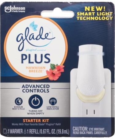 Glade PlugIn Plus Air Freshener Starter Kit - Hawaiian Breeze Scented Oil for Home & Bathroom - 0.67 Fl Oz Includes 1 Warmer & 1 Refill - Buy Online on SooperMarket.com
