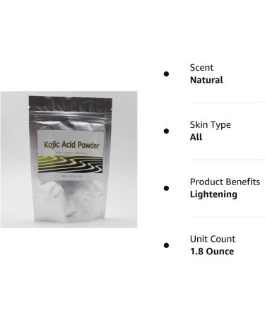 Pure Kojic Acid Powder 50g for Skin Lightening - Buy Online on SooperMarket.com