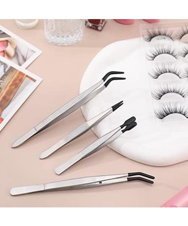 Sadkyer 4-Piece Rubber Coated Tweezers Set | Fine Tip & Flat Tip Epilator Pliers for Precision | Ideal for Beauty & Personal Care - Buy Online on SooperMarket.com
