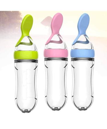 Milist Baby Food Feeder Set - Silicone Pacifier Feeder & Squeeze Spoon for Infants & Toddlers | 3-Piece Dietary Supplement Set - Buy Online on SooperMarket.com