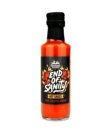 Fireland Foods - End of Sanity Sauce - Chillis sauce with Carolina Reaper Chilli - Extract -free hot sauce - 100ml chili 100 ml (1 Pack)