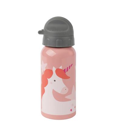 SIGIKID 25381 stainless steel drinking bottle unicorn 400ml recommended for children from 1 year robust leak-proof shatter-proof pink/grey