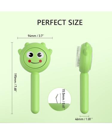 PET FROG Self Cleaning Slicker Brush for Dogs & Cats - Shedding & Grooming Tool, Removes Loose Undercoat, Mats & Tangled Hair - Long & Short Haired Pets - Buy Online on SooperMarket.com