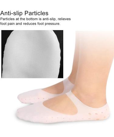 Silicone Moisturizing Socks for Men & Women - Non-Slip Anti-Split (2 Pack Large White) - Buy Online on SooperMarket.com