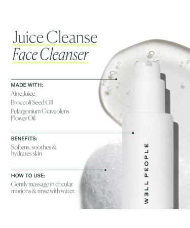 Well People Juice Cleanse - Soothing Aloe Face Cleanser | Nourishing Gel Cleanser for All Skin Types | Vegan & Cruelty-Free Hydrating Skincare - Buy Online on SooperMarket.com