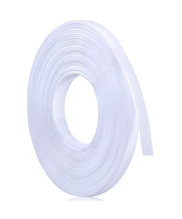 Sntieecr 1/2 Inch x 25 Yard White Polyester Boning for Sewing, Through Low Density Boning for Wedding Dress, Nursing Caps, Corset, Bridal Gowns, Party Gowns, Lingerie, Swimwear, Hats and Handbags