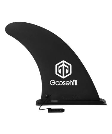 Goosehill 9" SUP Fin, Inflatable Paddle Board Fin Replacement, Quick Release Slide in Center Fin for Inflatable Paddleboard, Black